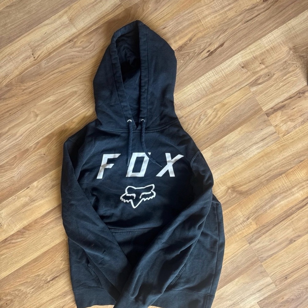 Fox Charcoal Hoodie with Logo